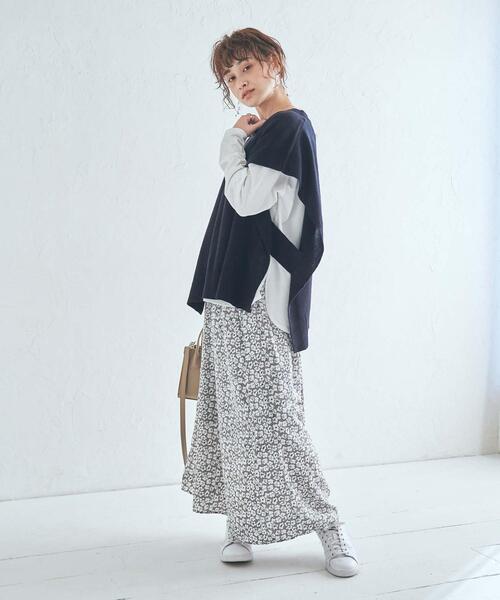 coen(コーエン)の「【2セットアイテム】ハーフミラノベスト&ロンTセット(セットアップ対応可能)(ベスト・レディース・ベージュ/ネイビー/オフホワイト・LARGE/MEDIUM)」の17枚目の写真