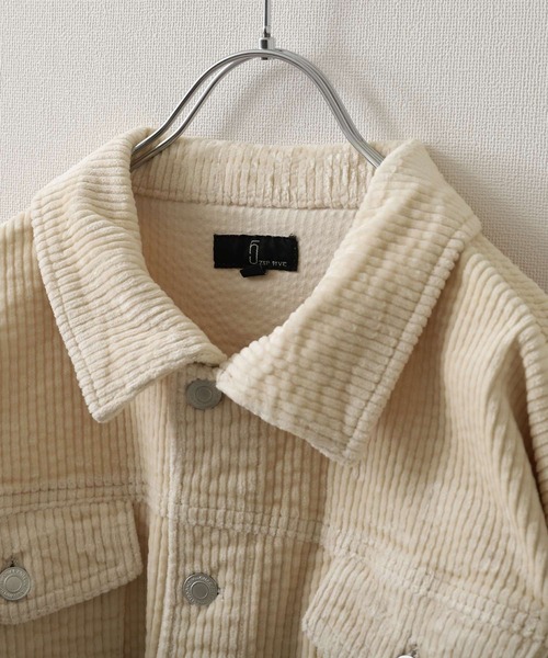 ZIP FIVE（ジップファイブ）の「【ZIP FIVE】 コーデュロイ ビッグシルエット Gジャン（デニムジャケット・メンズ・ブラック/ベージュ/ブラウン/グレー/カーキ/オレンジ/アイボリー/チャコール・MEDIUM/LARGE/X-LARGE）」の14枚目の写真