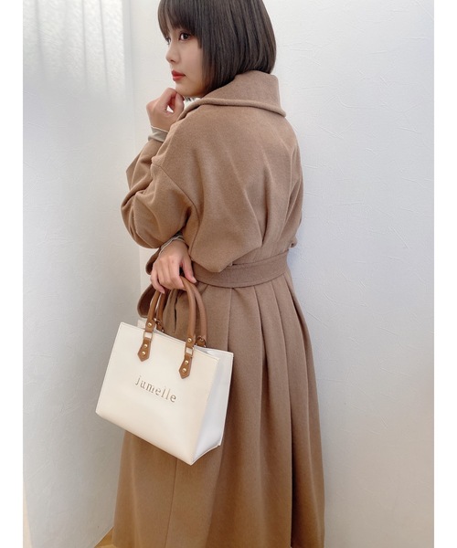 JUMELLE（ジュメロ）の「タックウールコート（ステンカラーコート・レディース・ブラウン・FREE）」の12枚目の写真
