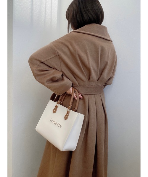 JUMELLE（ジュメロ）の「タックウールコート（ステンカラーコート・レディース・ブラウン・FREE）」の4枚目の写真
