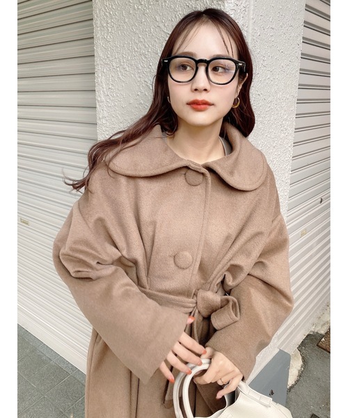 JUMELLE（ジュメロ）の「タックウールコート（ステンカラーコート・レディース・ブラウン・FREE）」の15枚目の写真