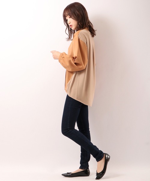 Anna Nicola(アンナニコラ)の「Anna Nicola 切り替えブラウス(シャツ/ブラウス・レディース・レッド/イエロー/ブラック・M)」の12枚目の写真