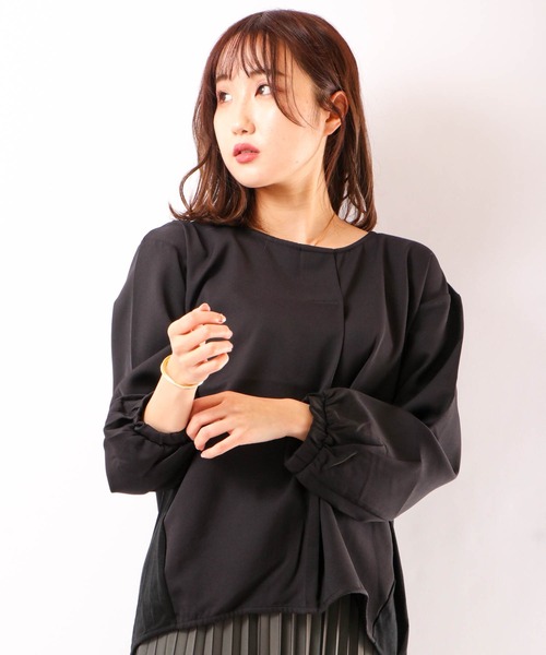 Anna Nicola(アンナニコラ)の「Anna Nicola 切り替えブラウス(シャツ/ブラウス・レディース・レッド/イエロー/ブラック・M)」の7枚目の写真