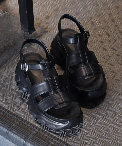 NOFALL(ノーフォール)の「厚底スニーカーソールベルトサンダル(サンダル・レディース・ホワイト/シルバー/ブラック・S/LL/L/M/3L)」の11枚目の写真