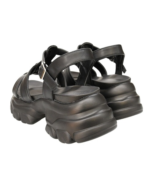 NOFALL(ノーフォール)の「厚底スニーカーソールベルトサンダル(サンダル・レディース・ホワイト/シルバー/ブラック・S/LL/L/M/3L)」の14枚目の写真