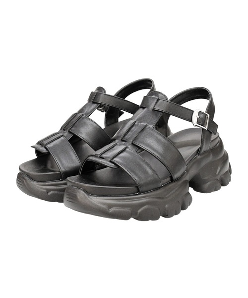 NOFALL(ノーフォール)の「厚底スニーカーソールベルトサンダル(サンダル・レディース・ホワイト/シルバー/ブラック・S/LL/L/M/3L)」の22枚目の写真