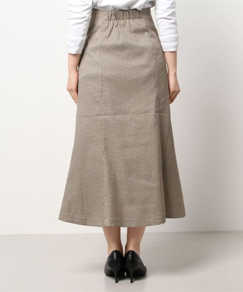 Te chichi TERRASSE（テチチテラス）の「チェックマーメイドスカート（スカート・レディース・ベージュ/ブラウン/オフホワイト・ﾌﾘ-）」の5枚目の写真
