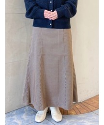 チェックマーメイドスカート