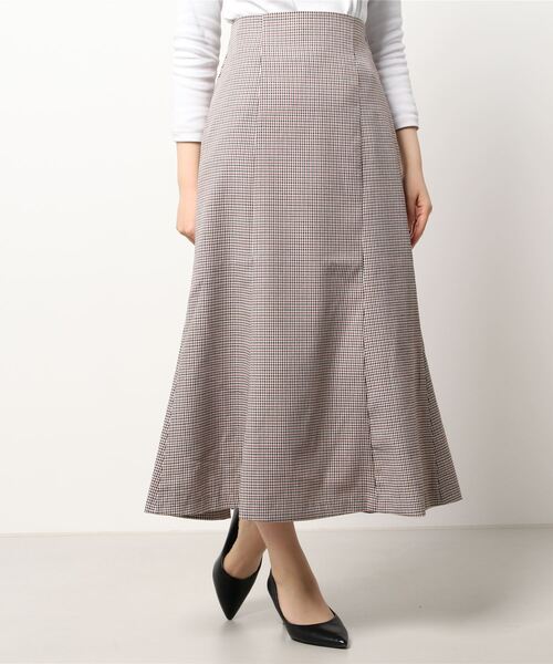 Te chichi TERRASSE（テチチテラス）の「チェックマーメイドスカート（スカート・レディース・ベージュ/ブラウン/オフホワイト・ﾌﾘ-）」の12枚目の写真