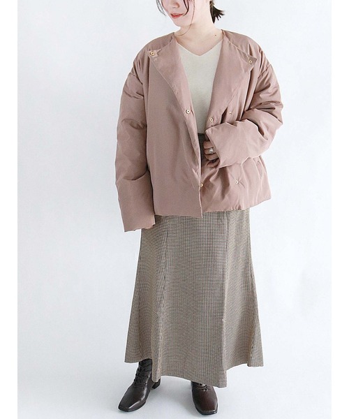 Te chichi TERRASSE（テチチテラス）の「チェックマーメイドスカート（スカート・レディース・ベージュ/ブラウン/オフホワイト・ﾌﾘ-）」の7枚目の写真