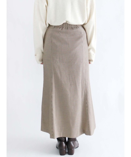 Te chichi TERRASSE（テチチテラス）の「チェックマーメイドスカート（スカート・レディース・ベージュ/ブラウン/オフホワイト・ﾌﾘ-）」の9枚目の写真