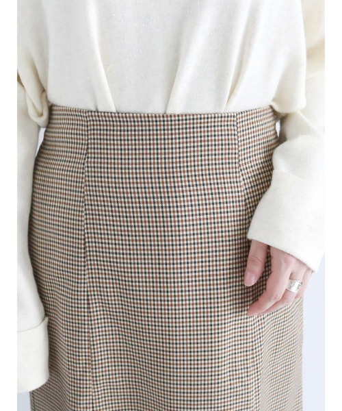 Te chichi TERRASSE（テチチテラス）の「チェックマーメイドスカート（スカート・レディース・ベージュ/ブラウン/オフホワイト・ﾌﾘ-）」の10枚目の写真