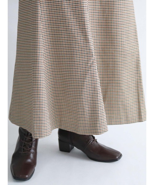 Te chichi TERRASSE（テチチテラス）の「チェックマーメイドスカート（スカート・レディース・ベージュ/ブラウン/オフホワイト・ﾌﾘ-）」の11枚目の写真
