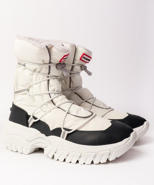 HUNTER(ハンター)の「HUNTER RECYCLED POLYESTER SNOW BOOT ハンター リサイクルポリエステルスノーブーツ(ブーツ・レディース・ホワイト/ブラック・23cm/24cm/25cm)」の5枚目の写真