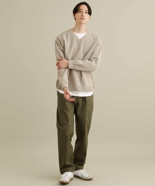 a.v.v(アーヴェヴェ)の「【2枚SET/洗濯機で洗える】カットソー付きVネックアゼニット(ニット/セーター・メンズ・ベージュ/ライトブルー/ネイビー/チャコールグレー/ピンク/ホワイト・50/46/48/44)」の8枚目の写真