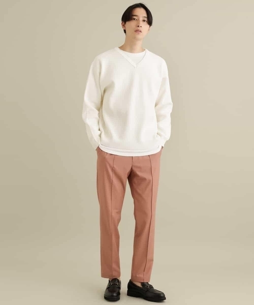 a.v.v(アーヴェヴェ)の「【2枚SET/洗濯機で洗える】カットソー付きVネックアゼニット(ニット/セーター・メンズ・ベージュ/ライトブルー/ネイビー/チャコールグレー/ピンク/ホワイト・50/46/48/44)」の17枚目の写真