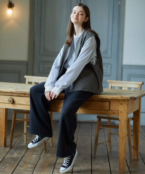 flaner（フラネ）の「Loose military vest/ルーズミリタリーベスト（ベスト・レディース・ベージュ/チャコールグレー/カーキ・MEDIUM/LARGE）」の11枚目の写真