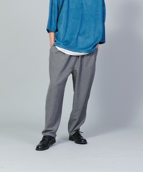 UNIIT(ユニット)の「【UNIIT/ユニット】テックリネンルーズ7分丈パンツ ワイドパンツ バギーボトム バルーンシルエット(その他パンツ・メンズ・チャコールグレー/グレー/ブルー・SMALL/MEDIUM/LARGE)」の2枚目の写真