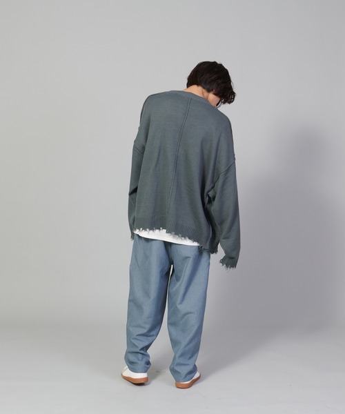 UNIIT(ユニット)の「【UNIIT/ユニット】テックリネンルーズ7分丈パンツ ワイドパンツ バギーボトム バルーンシルエット(その他パンツ・メンズ・チャコールグレー/グレー/ブルー・SMALL/MEDIUM/LARGE)」の22枚目の写真