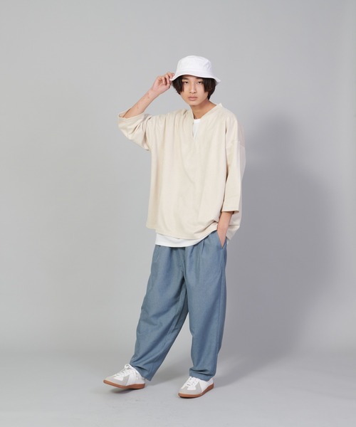 UNIIT(ユニット)の「【UNIIT/ユニット】テックリネンルーズ7分丈パンツ ワイドパンツ バギーボトム バルーンシルエット(その他パンツ・メンズ・チャコールグレー/グレー/ブルー・SMALL/MEDIUM/LARGE)」の18枚目の写真