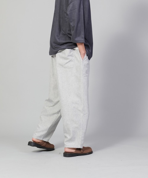 UNIIT(ユニット)の「【UNIIT/ユニット】テックリネンルーズ7分丈パンツ ワイドパンツ バギーボトム バルーンシルエット(その他パンツ・メンズ・チャコールグレー/グレー/ブルー・SMALL/MEDIUM/LARGE)」の12枚目の写真