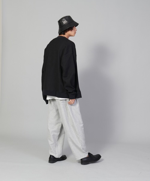 UNIIT(ユニット)の「【UNIIT/ユニット】テックリネンルーズ7分丈パンツ ワイドパンツ バギーボトム バルーンシルエット(その他パンツ・メンズ・チャコールグレー/グレー/ブルー・SMALL/MEDIUM/LARGE)」の9枚目の写真