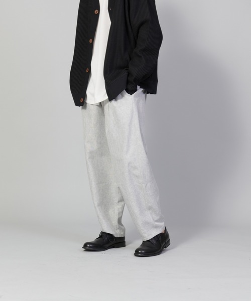 UNIIT(ユニット)の「【UNIIT/ユニット】テックリネンルーズ7分丈パンツ ワイドパンツ バギーボトム バルーンシルエット(その他パンツ・メンズ・チャコールグレー/グレー/ブルー・SMALL/MEDIUM/LARGE)」の11枚目の写真