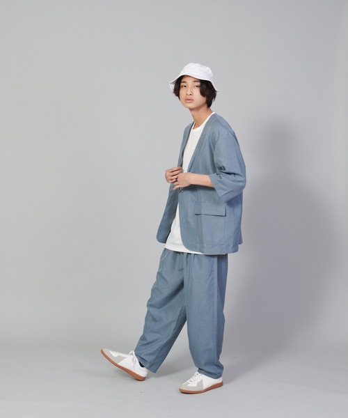 UNIIT(ユニット)の「【UNIIT/ユニット】テックリネンルーズ7分丈パンツ ワイドパンツ バギーボトム バルーンシルエット(その他パンツ・メンズ・チャコールグレー/グレー/ブルー・SMALL/MEDIUM/LARGE)」の16枚目の写真