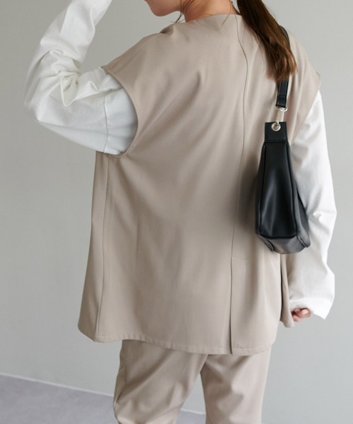 DISCOAT（ディスコート）の「【WEB限定】ミドルベスト（ベスト・レディース・ブラック/グレー/ライトベージュ/グレイッシュベージュ・FREE）」の20枚目の写真