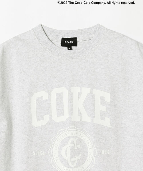 BEAMS（ビームス）の「Coca-Cola / 別注 College Logo T-shirt（Tシャツ/カットソー・メンズ・ライトグレー/ブラック・SMALL/MEDIUM/LARGE/X-LARGE）」の11枚目の写真