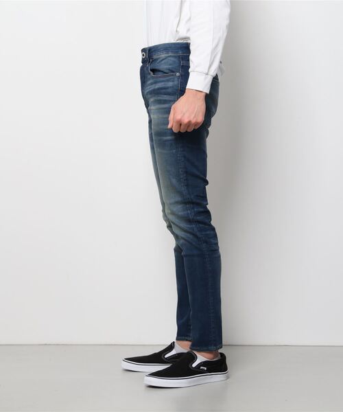 G-STAR(ジースター)の「3301 SLIM JEANS/ベーシックデザインスリムテーパードジーンズ(デニムパンツ・メンズ・インディゴブルー・28/32/29/32/27/30/28/30/30/32/31/32/34/32/29/30/27/32/30/30/31/30/32/30/34/30/36/32/36/30/33/30/32/32/33/32)」の3枚目の写真