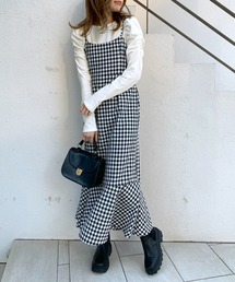 OLIVE des OLIVE | 【WEB限定】テレコインナー×キャミワンピースset(ワンピース)