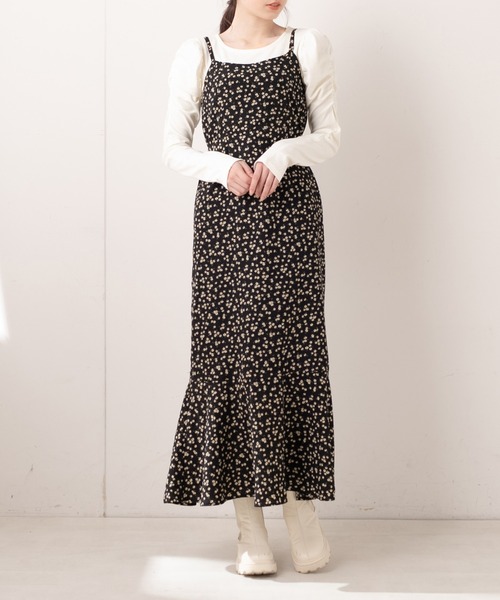 OLIVE des OLIVE（オリーブデオリーブ）の「【WEB限定】テレコインナー×キャミワンピースset（ワンピース・レディース・ブラック/オフホワイト/サックスブルー・FREE）」の17枚目の写真