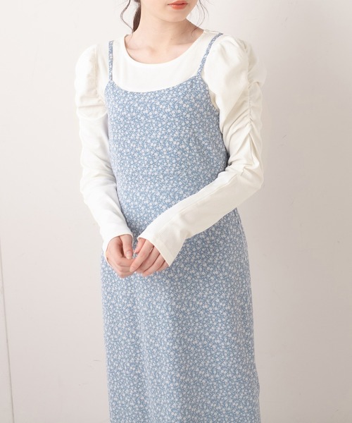 OLIVE des OLIVE（オリーブデオリーブ）の「【WEB限定】テレコインナー×キャミワンピースset（ワンピース・レディース・ブラック/オフホワイト/サックスブルー・FREE）」の14枚目の写真