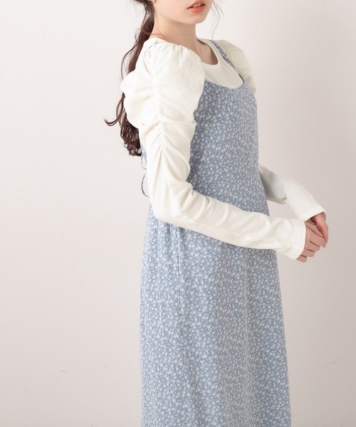 OLIVE des OLIVE（オリーブデオリーブ）の「【WEB限定】テレコインナー×キャミワンピースset（ワンピース・レディース・ブラック/オフホワイト/サックスブルー・FREE）」の15枚目の写真