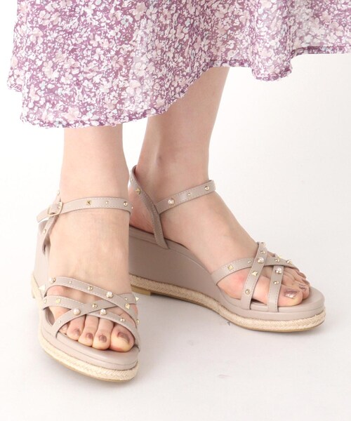 ESPERANZA(エスペランサ)の「◆【ストラップ/スタッズ/歩きやすい】ローウェッジスタッズサンダル(サンダル・レディース・ブラック/ベージュ/ネイビー/オレンジ/アイボリー・LL/S/M/L)」の17枚目の写真
