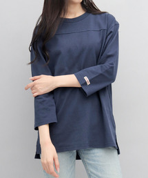 7.6オンス USAコットン 切替 七分袖 フットボール Tシャツ レギュラーシルエット