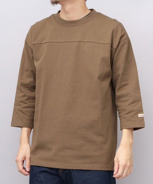 セール】7.6オンス USAコットン 切替 七分袖 フットボール Tシャツ