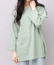 7.6オンス USAコットン 切替 七分袖 フットボール Tシャツ レギュラーシルエット