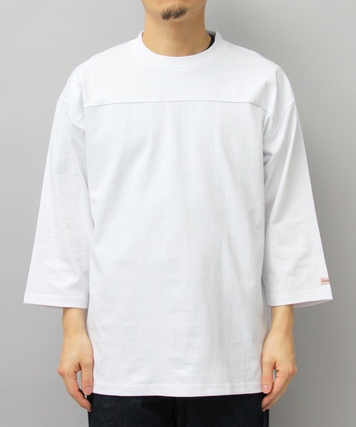 7.6オンス USAコットン 切替 七分袖 フットボール Tシャツ