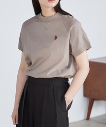 U.S. POLO ASSN./ユーエスポロアッスン　綿１００％ワンポイント刺繍プチハイネックＴシャツ