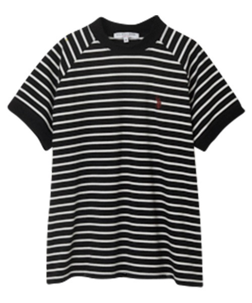 U.S. POLO ASSN.(ユーエスポロアッスン)の「U.S. POLO ASSN./ユーエスポロアッスン 綿100%ワンポイント刺繍プチハイネックTシャツ(Tシャツ/カットソー・レディース・ネイビー/モカ/セージグリーン/オフホワイト/ブラック系その他/ホワイト系その他・L/LL/M)」の9枚目の写真