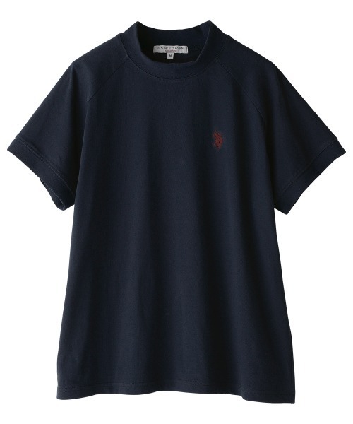 U.S. POLO ASSN.(ユーエスポロアッスン)の「U.S. POLO ASSN./ユーエスポロアッスン 綿100%ワンポイント刺繍プチハイネックTシャツ(Tシャツ/カットソー・レディース・ネイビー/モカ/セージグリーン/オフホワイト/ブラック系その他/ホワイト系その他・L/LL/M)」の12枚目の写真