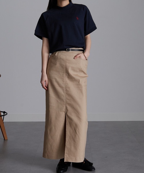 U.S. POLO ASSN.(ユーエスポロアッスン)の「U.S. POLO ASSN./ユーエスポロアッスン 綿100%ワンポイント刺繍プチハイネックTシャツ(Tシャツ/カットソー・レディース・ネイビー/モカ/セージグリーン/オフホワイト/ブラック系その他/ホワイト系その他・L/LL/M)」の15枚目の写真