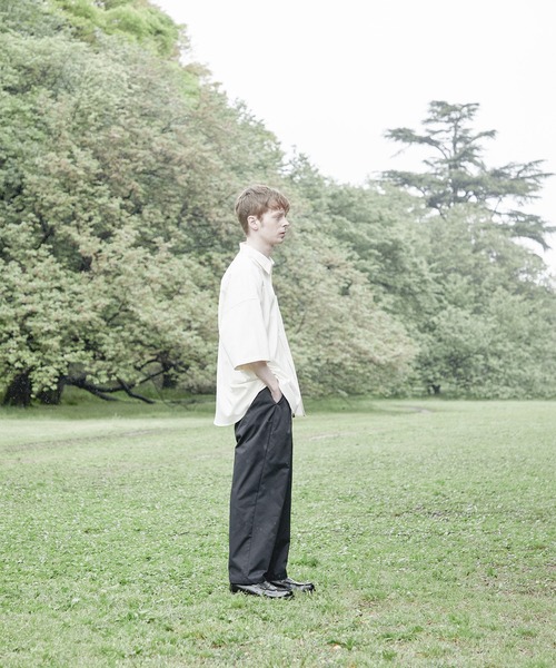 ESPONT（エスポント）の「【ESPONT】organic cotton half sleeve shirt（シャツ/ブラウス・メンズ・オリーブ/アイボリー・S/M/L）」の7枚目の写真