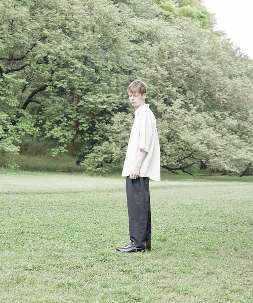 ESPONT（エスポント）の「【ESPONT】organic cotton half sleeve shirt（シャツ/ブラウス・メンズ・オリーブ/アイボリー・S/M/L）」の8枚目の写真