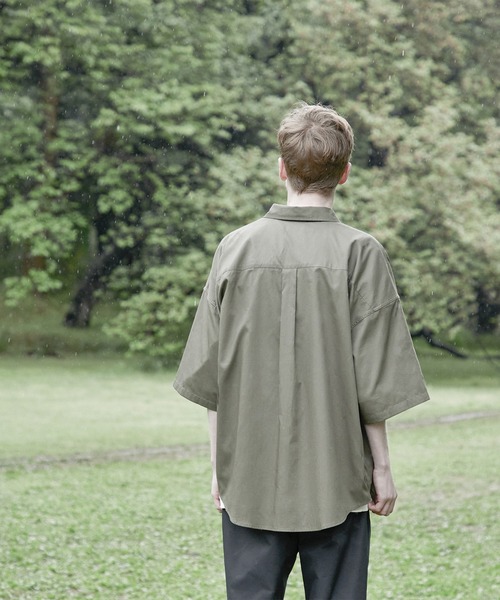 ESPONT（エスポント）の「【ESPONT】organic cotton half sleeve shirt（シャツ/ブラウス・メンズ・オリーブ/アイボリー・S/M/L）」の12枚目の写真