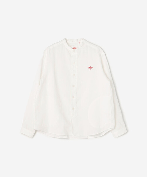 DANTON|フランダースリネンバンドカラーシャツWOMEN