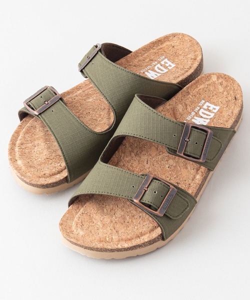 EDWIN（エドウィン）の「【EDWIN/エドウィン】リップストップ　ダブルベルトサンダル　ワンポイントブランドロゴ（サンダル・メンズ・カーキ/ブラック/ベージュ/マスタード/レッド/ネイビー・27cm/28cm/26cm/25cm）」の4枚目の写真