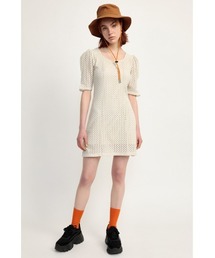 CUT LACE S/OP カット レース ミニワンピース